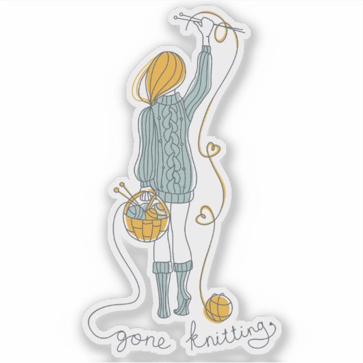 Knitterhinweis Aufkleber (Vorderseite)