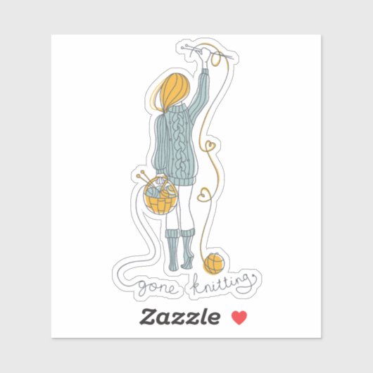 Knitterhinweis Aufkleber (Blatt)