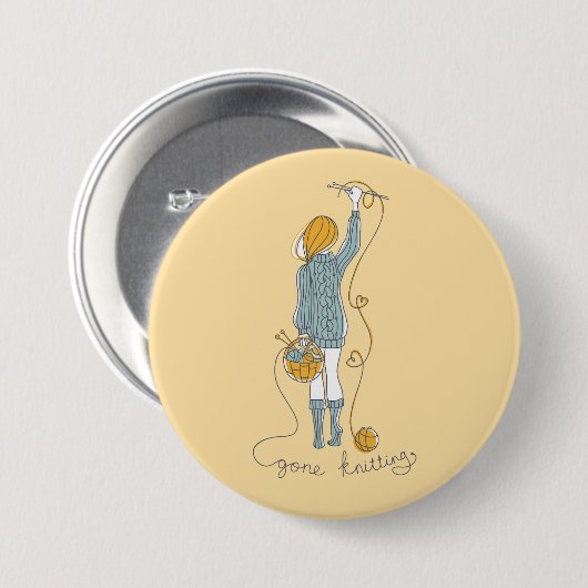 Knitterhinweis Button (Vorne & Hinten)