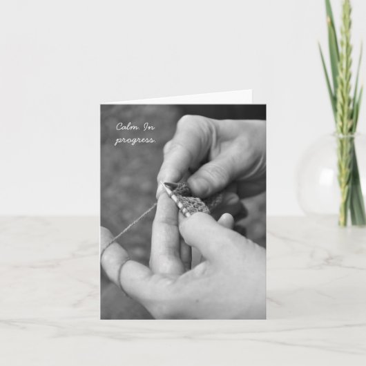 Knitterkarte - Ruhe. Im Gange. Karte (Vorderseite)