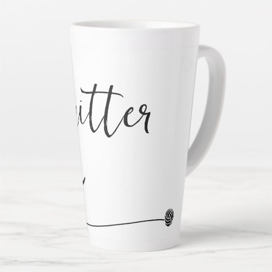 Knitterkatze n Garn Minimalistisch Milchtasse (Rechte Ecke)