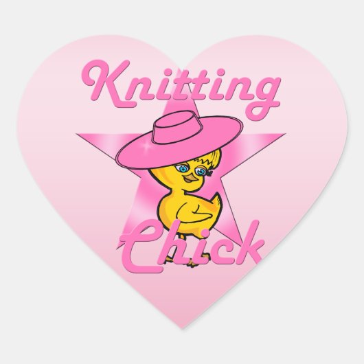 Knitterkick #8 Herz-Aufkleber (Vorderseite)