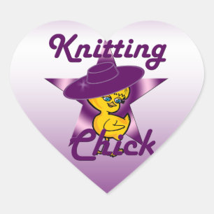 Knitterkick #9 Herz-Aufkleber