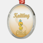Knitterkick Silbernes Ornament (Links)