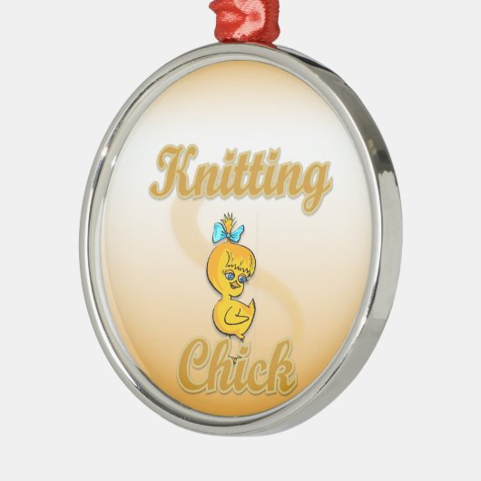 Knitterkick Silbernes Ornament (Links)