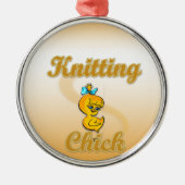 Knitterkick Silbernes Ornament (Vorne)