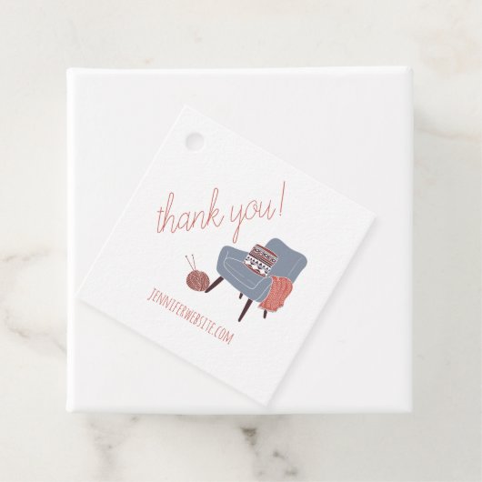 Knitterkissenvorsitzender Vielen Dank Geschenkanhänger (Beispiel)