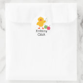 Knitterkleber Runder Aufkleber (Tasche)