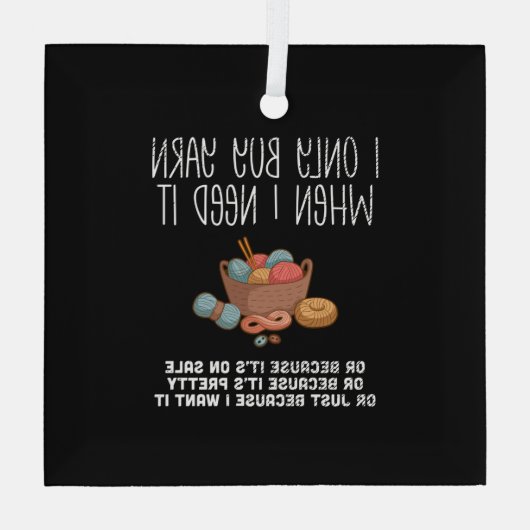 Knitterkörbe Ornament Aus Glas (Rückseite)