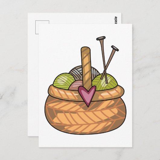 Knitterkörbe Postkarte (Vorne/Hinten)
