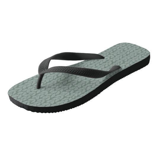 Knittermuster Badesandalen (Schrägansicht)