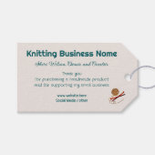 Knittern Business Yarn Shop Danke QR Code Geschenkanhänger (Vorderseite (Horizontal))