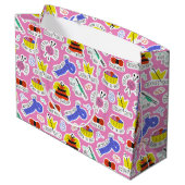 Knittern Crochet-Liebe Große Geschenktüte (Rückseite Schrägansicht)