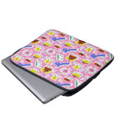 Knittern Crochet-Liebe Laptopschutzhülle (Vorne Knopf)