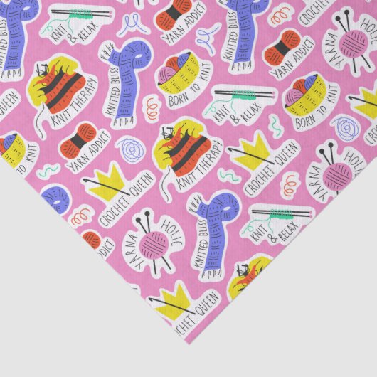 Knittern Crochet-Liebe Seidenpapier (Detail)