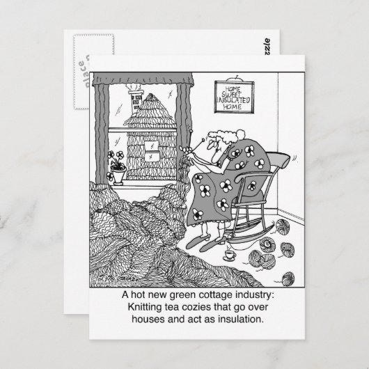 Knittern, eine grüne Hütte Postkarte (Vorne/Hinten)