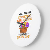 Knittern Funny Knitting Quotes Große Wanduhr (Winkel)