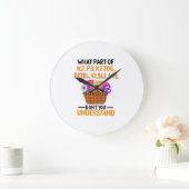 Knittern Funny Knitting Quotes Große Wanduhr (Zuhause)
