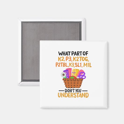 Knittern Funny Knitting Quotes Magnet (Vorderseite/Rückseite)