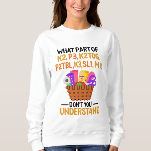 Knittern Funny Knitting Quotes Sweatshirt (Vorderseite)