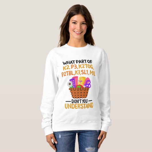 Knittern Funny Knitting Quotes Sweatshirt (Vorne ganz)