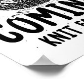 Knittern | Geschenkmaschine zum Nähen von Knittern Poster (Ecke)