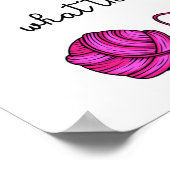 Knittern ist die Antwort, ein lustiges Zitat Poster (Ecke)