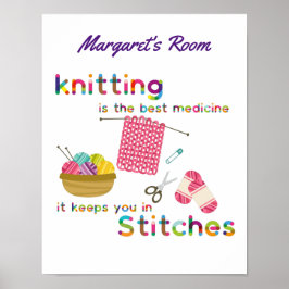 Knittern ist die beste Medizin, die individuell au Poster