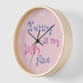 Knittern ist mein glücklicher Ort mit Zahlen Uhr (Winkel)