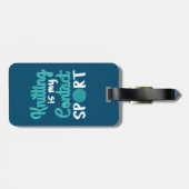 Knittern ist mein Kontakt Sport Gepäckanhänger (Rückseite horizontal)