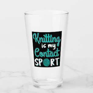 Knittern ist mein Kontakt Sport Glas
