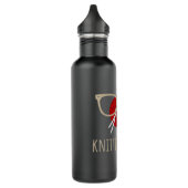 Knittern ist mein Lieblingssport - Knittern C Edelstahlflasche (Links)
