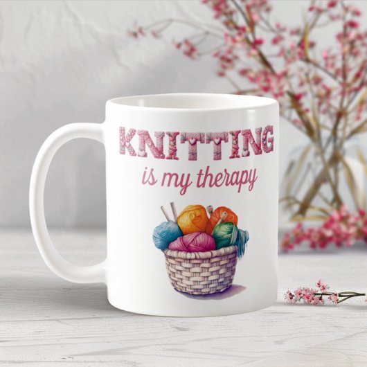 Knittern ist meine Therapie Kaffeetasse