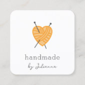 Knittern kleiner Visitenkarten Quadratische Visitenkarte (Vorderseite)