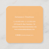 Knittern kleiner Visitenkarten Quadratische Visitenkarte (Rückseite)