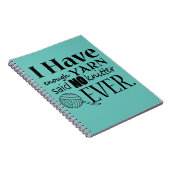 Knittern ・ Nicht genug Garn Handarbeit Notebook Notizblock (Rechte Seite)