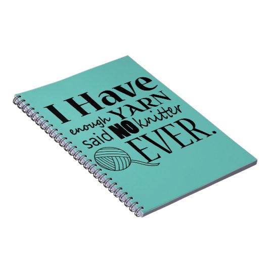 Knittern ・ Nicht genug Garn Handarbeit Notebook Notizblock (Rechte Seite)