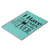 Knittern ・ Nicht genug Garn Handarbeit Notebook Notizblock (Linke Seite)