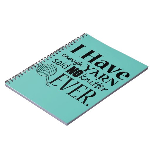 Knittern ・ Nicht genug Garn Handarbeit Notebook Notizblock (Linke Seite)
