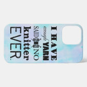 Knittern nicht genug Garne Handarbeit Aquarelltext iPhone Hülle (Rückseite (Horizontal))