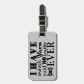 Knittern ・ Nicht genug Garne Handarbeit Typografie Gepäckanhänger (Vorderseite vertikal)