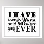 Knittern ・ Nicht genug Garnhandwerk Poster (Vorne)