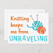 Knittern Postkarte (Vorne/Hinten)