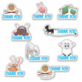 Knittern Themed Kunde Vielen Dank Aufkleber (Vorderseite)