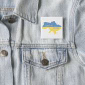 Knittern ukrainischer Staat Landkarte Text Ruhm an Button (Beispiel)