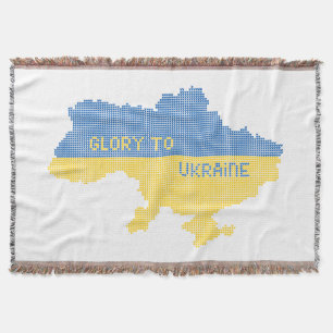 Knittern ukrainischer Staat Landkarte Text Ruhm an Decke