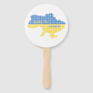 Knittern ukrainischer Staat Landkarte Text Ruhm an Fächer