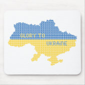 Knittern ukrainischer Staat Landkarte Text Ruhm an Mousepad (Vorne)