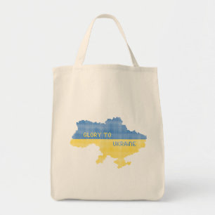 Knittern ukrainischer Staat Landkarte Text Ruhm an Tragetasche