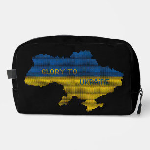 Knittern ukrainischer Staat Landkarte Text Ruhm an Waschbeutel